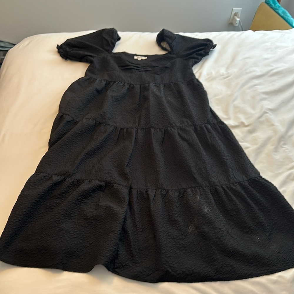 black asos dress